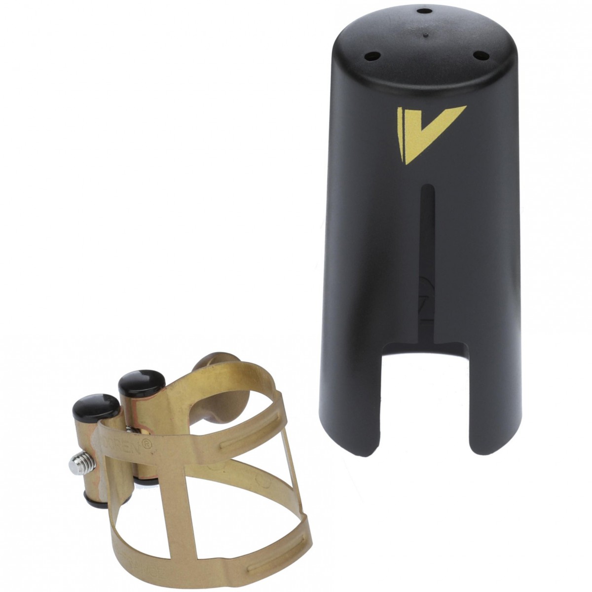 Vandoren LC56AP M/O Soprano Saksafon Aged Gold Bilezik ve Plastik Kapak Seti 1