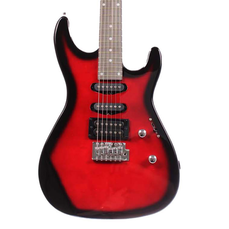 Angel AEG09-RD Transparent Wine Red Burst Elektro Gitar 1