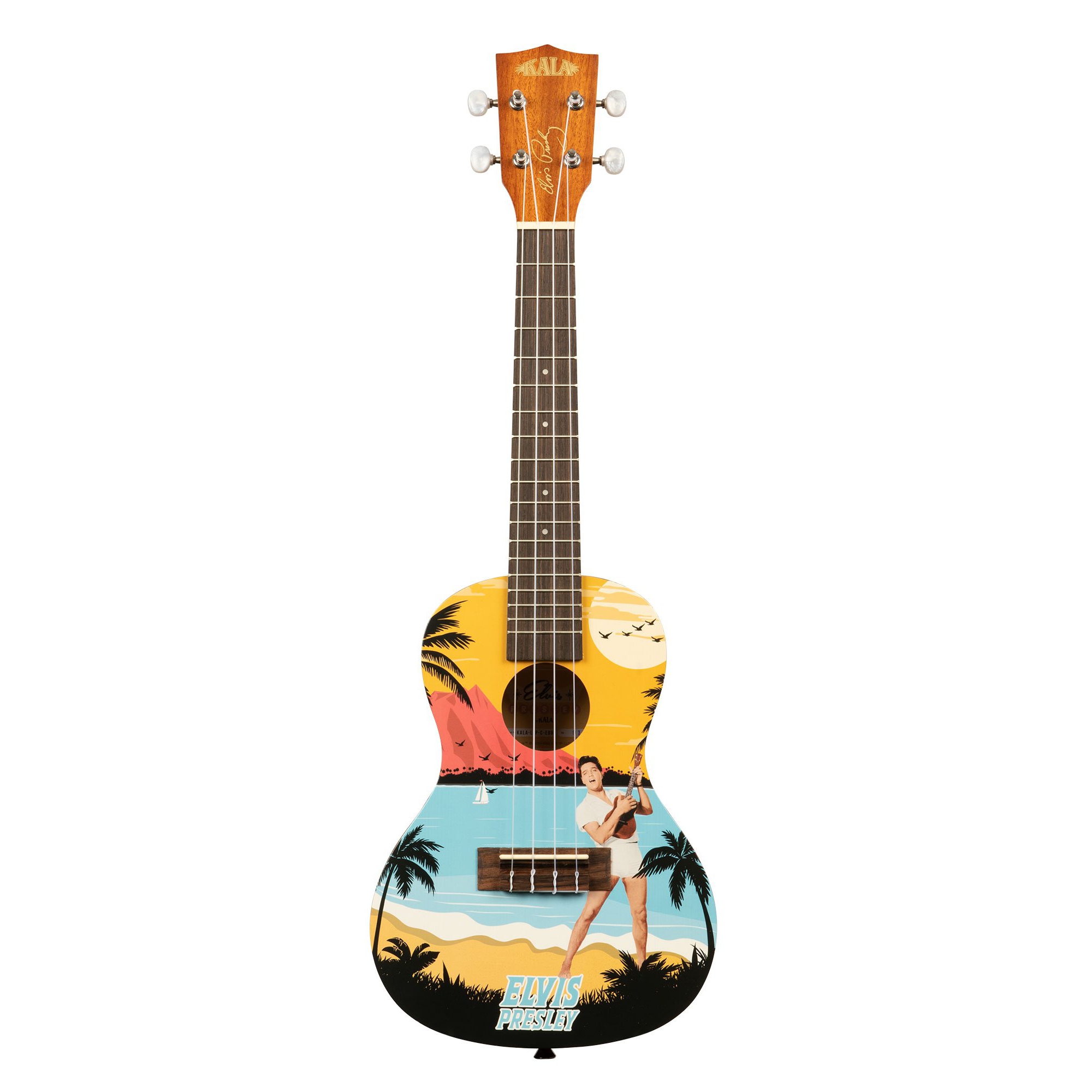 Kala Elvis Blue Hawaii Concert Ukulele Eğitim Seti 2