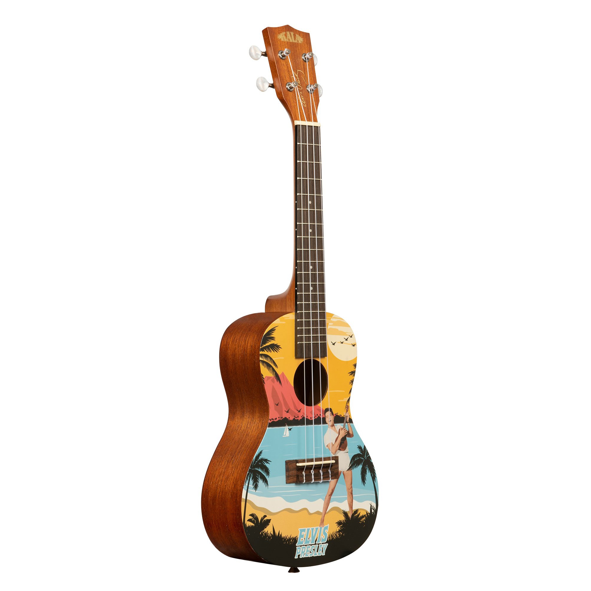 Kala Elvis Blue Hawaii Concert Ukulele Eğitim Seti 4