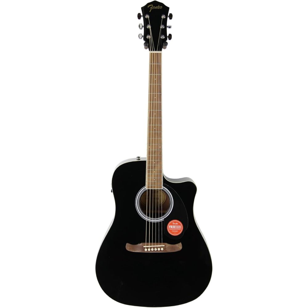 Fender FA-125CE Dreadnought Ceviz Klavye Black Elektro Akustik Gitar 2