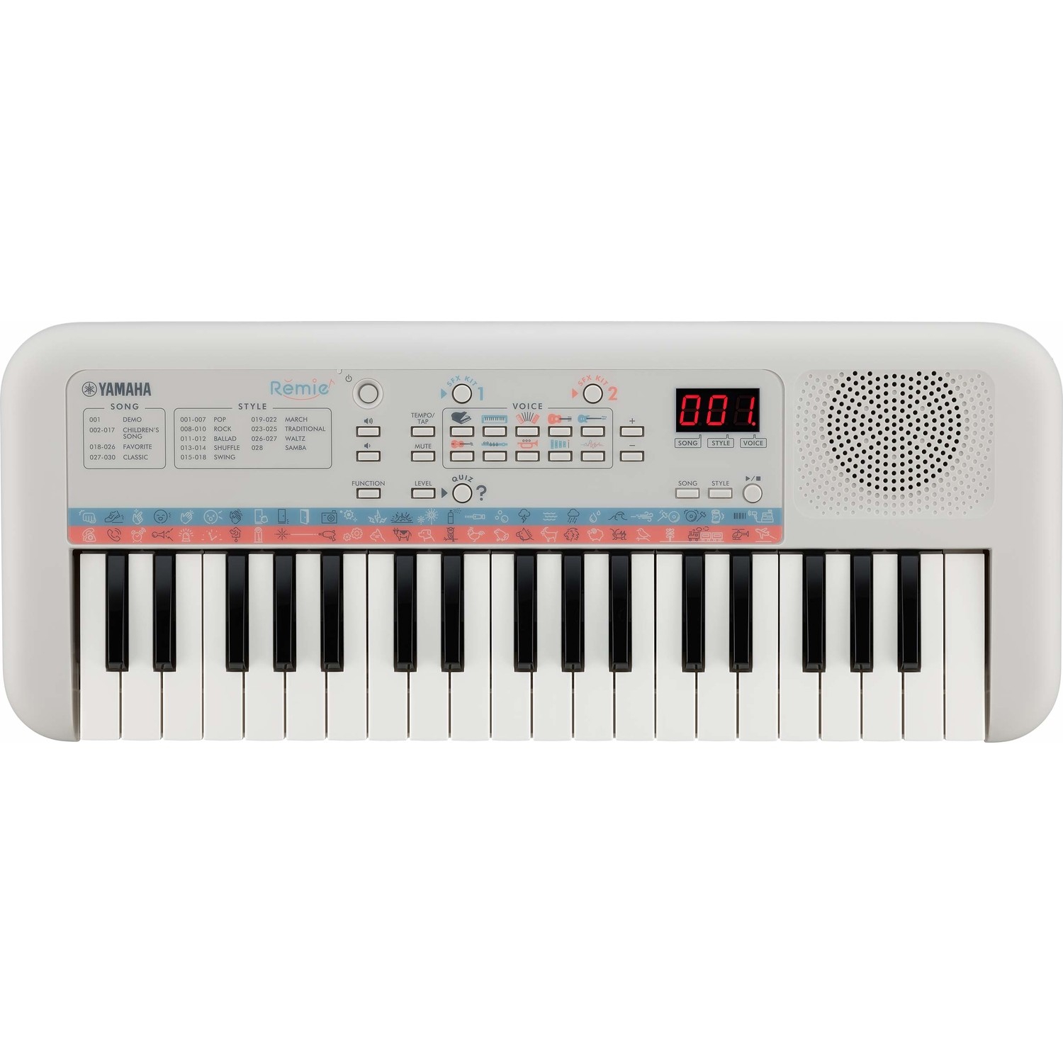 Yamaha Remie PSSE30 37-Tuş Mini Org (Beyaz) 1
