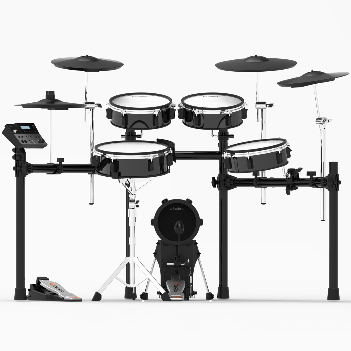 Artesia Legacy A250-BMS Black Metallic Stripe Dijital Davul Seti 2