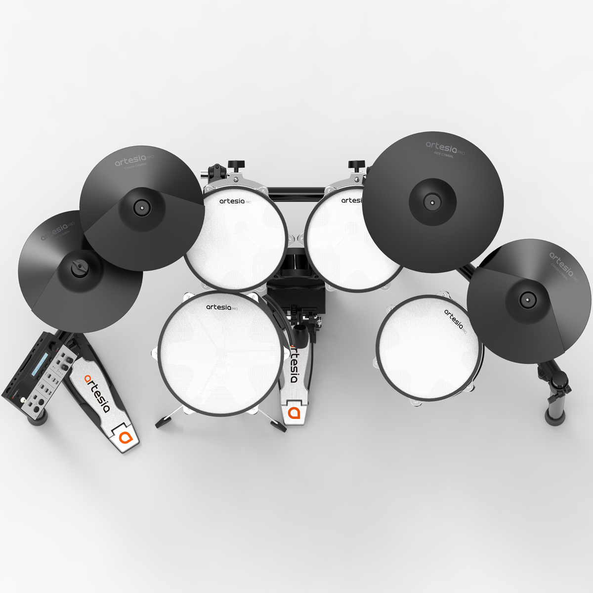 Artesia Legacy A250-BMS Black Metallic Stripe Dijital Davul Seti 3