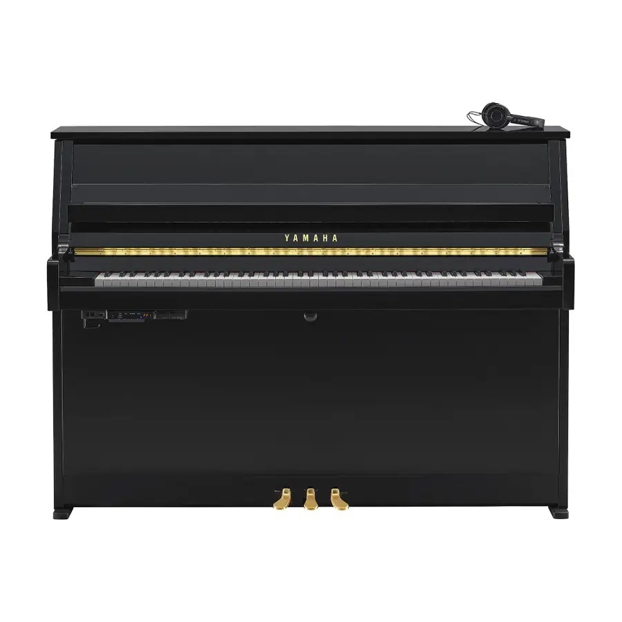 Yamaha B10 SC3 Silent Akustik Duvar Piyano (Parlak Siyah) 2