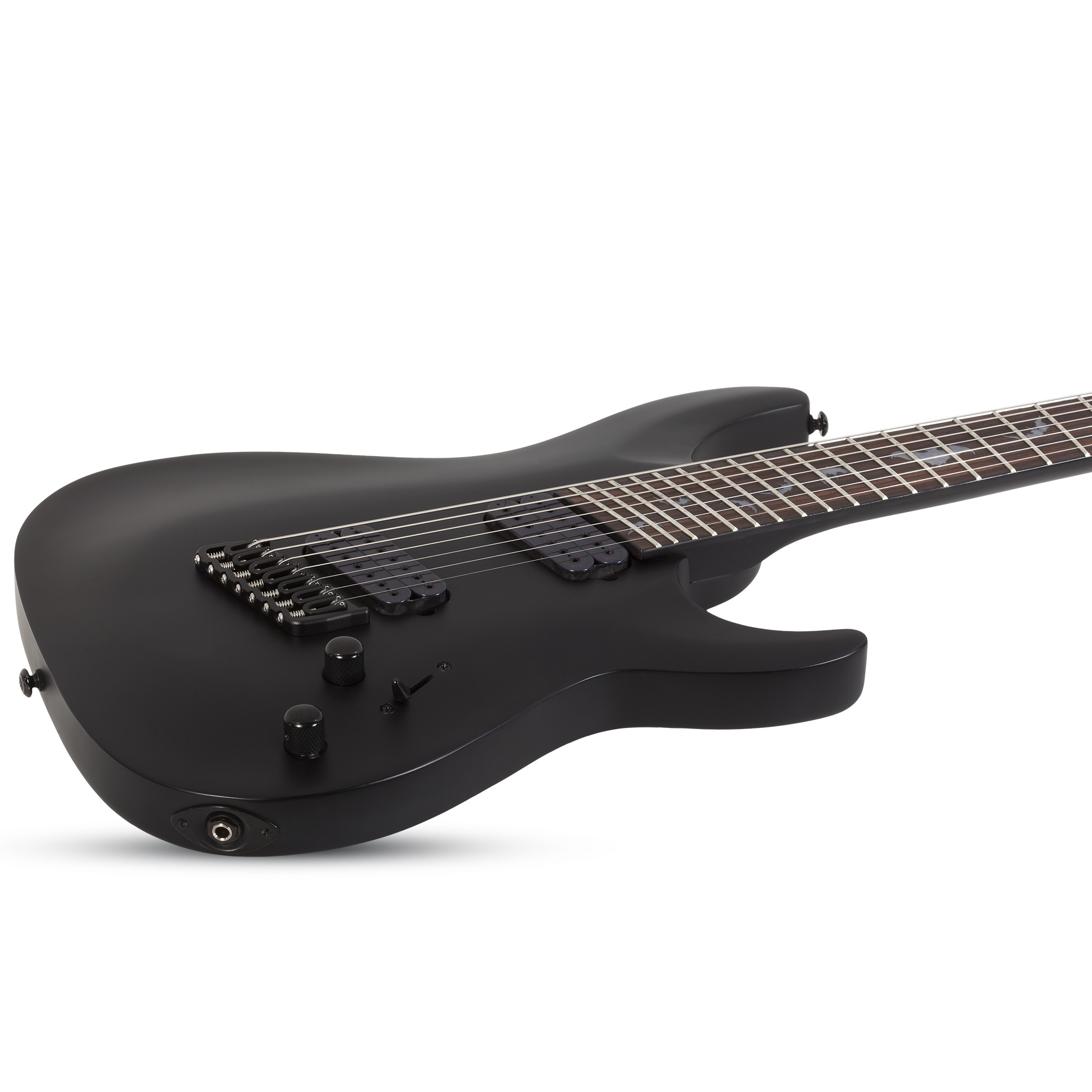 Schecter Damien-7 Multiscale 7 Telli Elelktro Gitar (Mat Siyah) 2