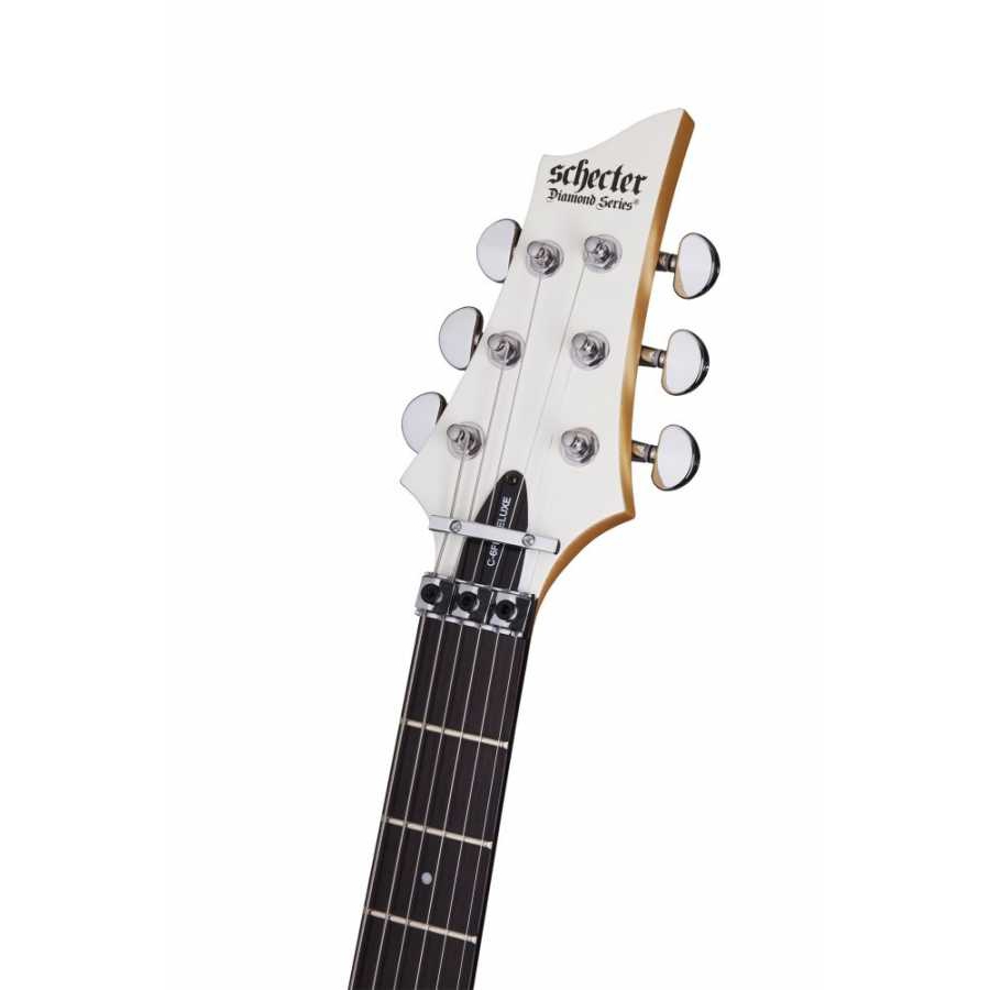 Schecter C-6 FR Deluxe Elektro Gitar (Satin White) 4