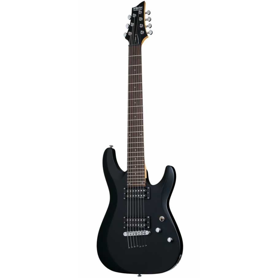 Schecter C-7 Deluxe Elektro Gitar (Satin Black) 1