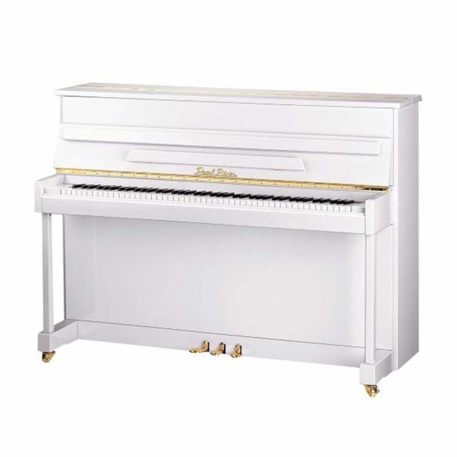 Pearl River UM115 M5 Silent Akustik Duvar Piyanosu (Parlak Beyaz) 1