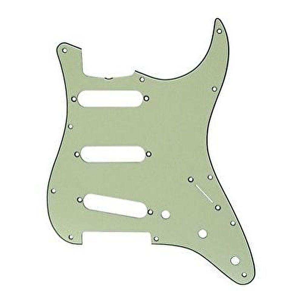 Fender Pickguard Stratocaster S/S/S 11-Hole Mount Mint Green MG/B/MG 3-Ply Pickguard 2