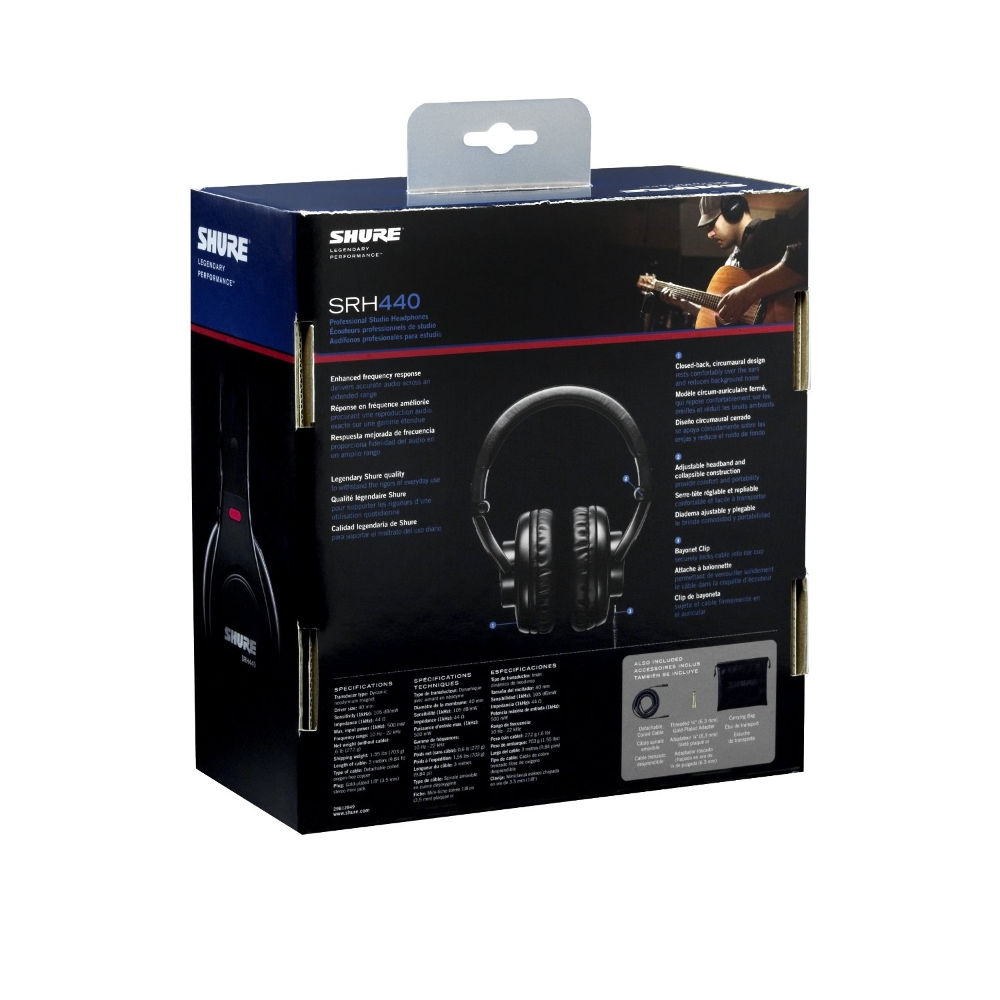 Shure SRH440-EFS Closed Back Stüdyo Kulaklığı 8