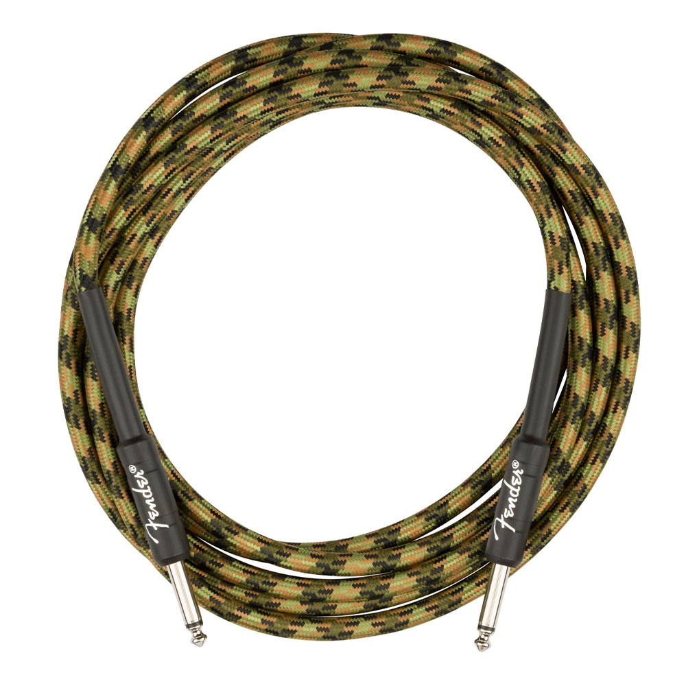 Fender Professional Düz/Düz Uçlu 3m Woodland Camo Enstrüman Kablosu 1
