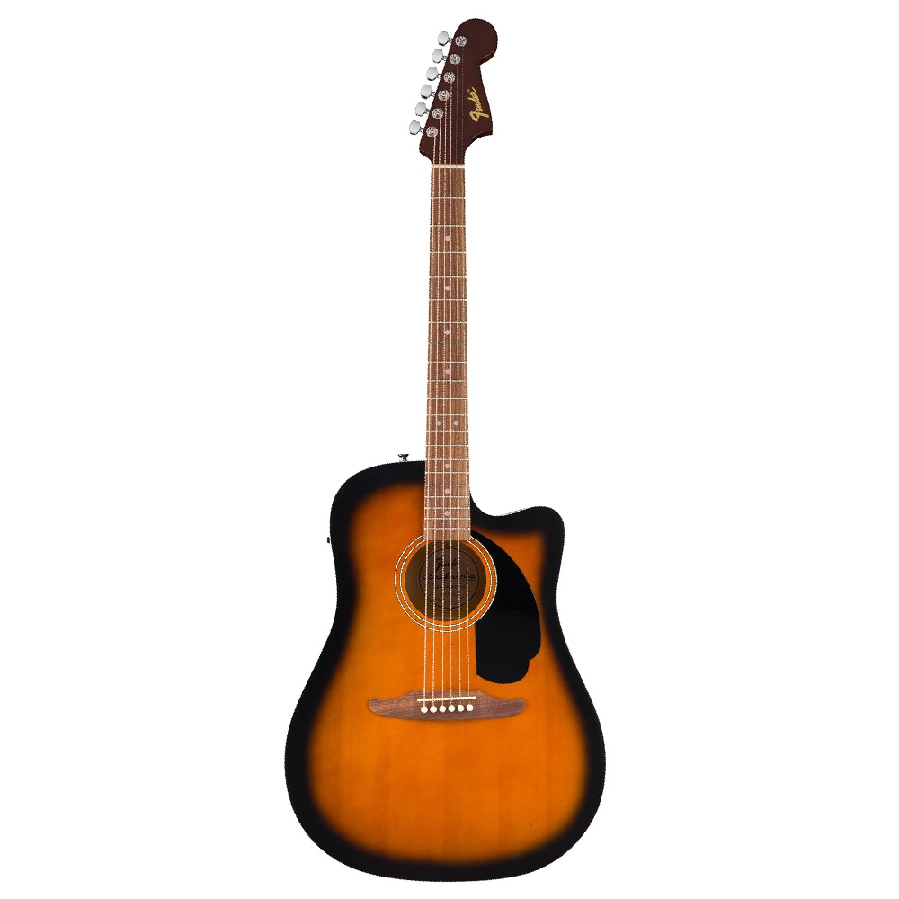 Fender California Debut Redondo CE Dreadnought Ceviz Klavye 2 Ton Sunburst Elektro Akustik Gitar 1