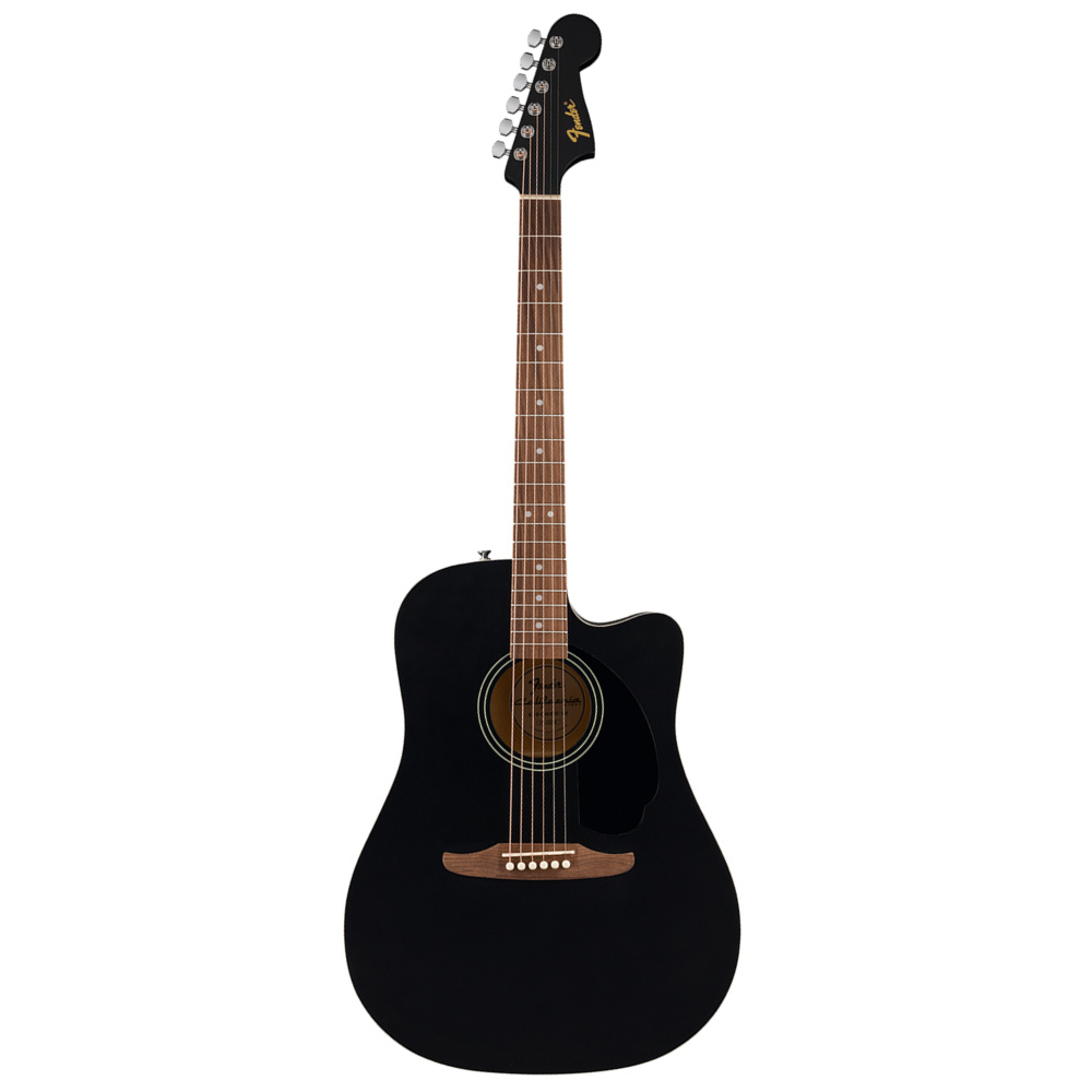 Fender California Debut Redondo CE Dreadnought Ceviz Klavye Black Elektro Akustik Gitar 1