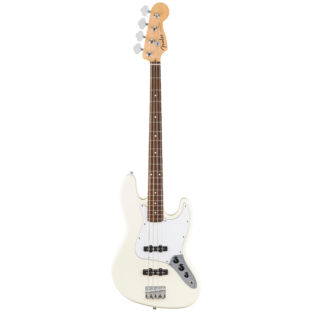 Fender Standard Jazz Bass Laurel Klavye Olympic White Bas Gitar 1