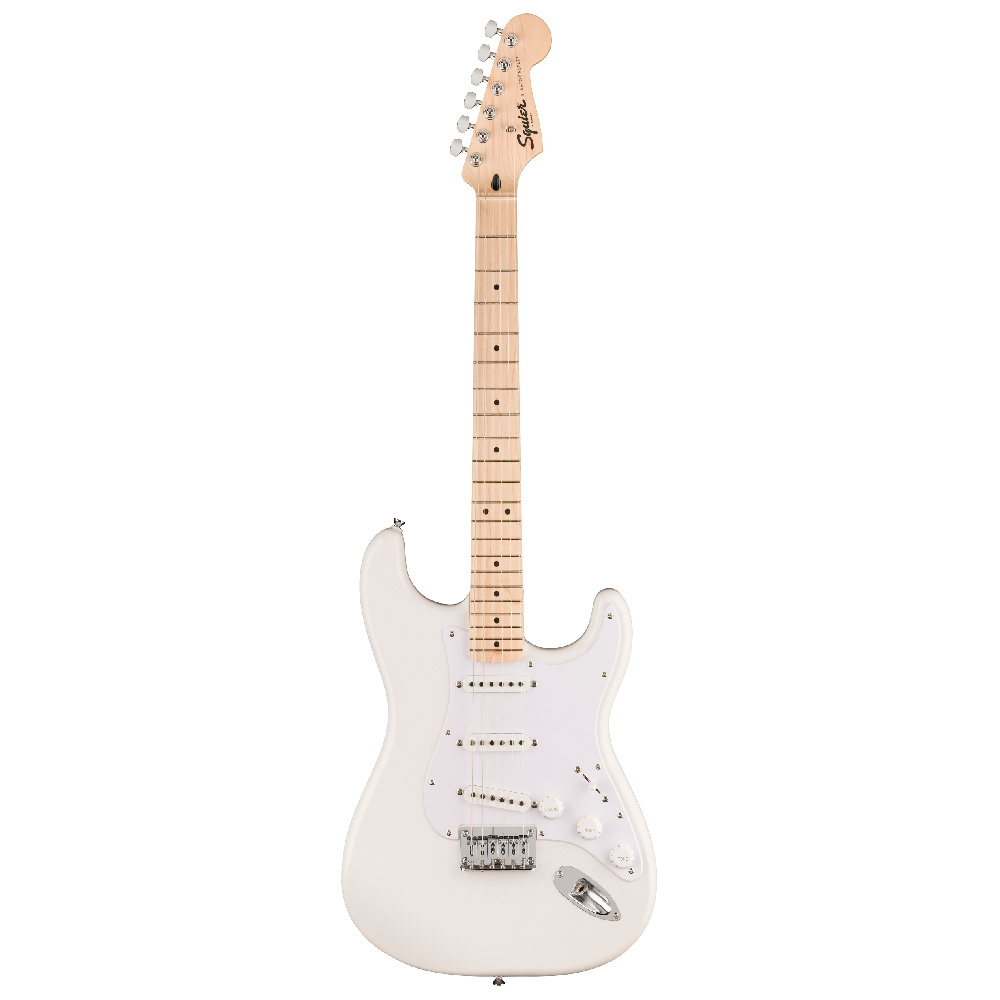 Squier Sonic Stratocaster Hard Tail Akçaağaç Klavye WPG Arctic White Elektro Gitar 1