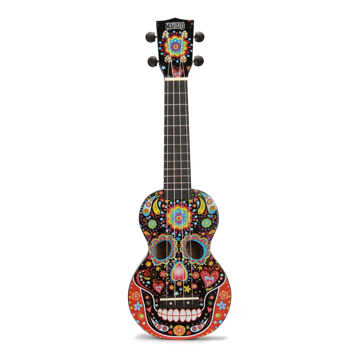 Mahalo Art Series Soprano Ukulele (Black Skull) 1