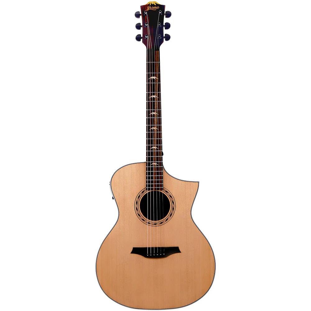 Bromo BAA4CE Cutaway Elektro Akustik Gitar (Natural) 1