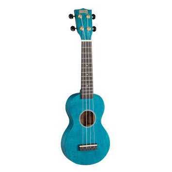 Mahalo MS1TBU Slimline Serisi Soprano  Ukulele (Transparent Blue) 1