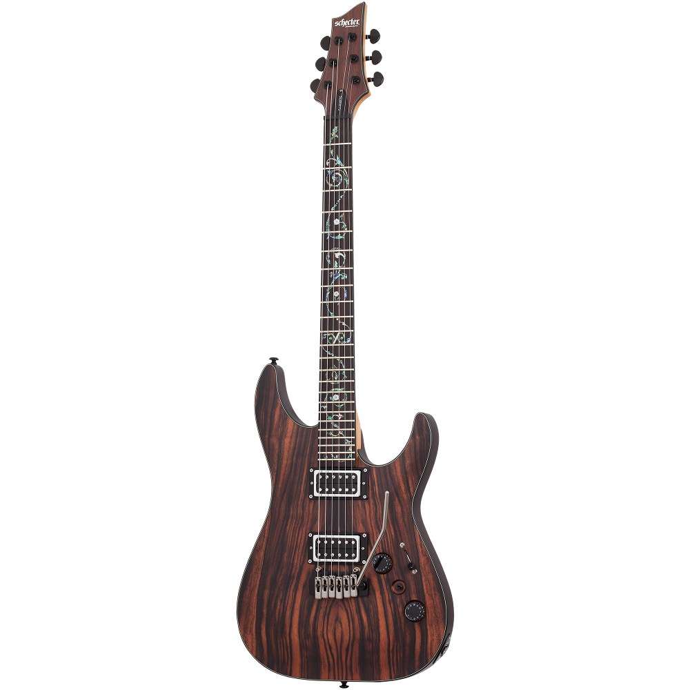 Schecter C-1 Exotic Ebony Elektro Gitar (Natural Satin) 1