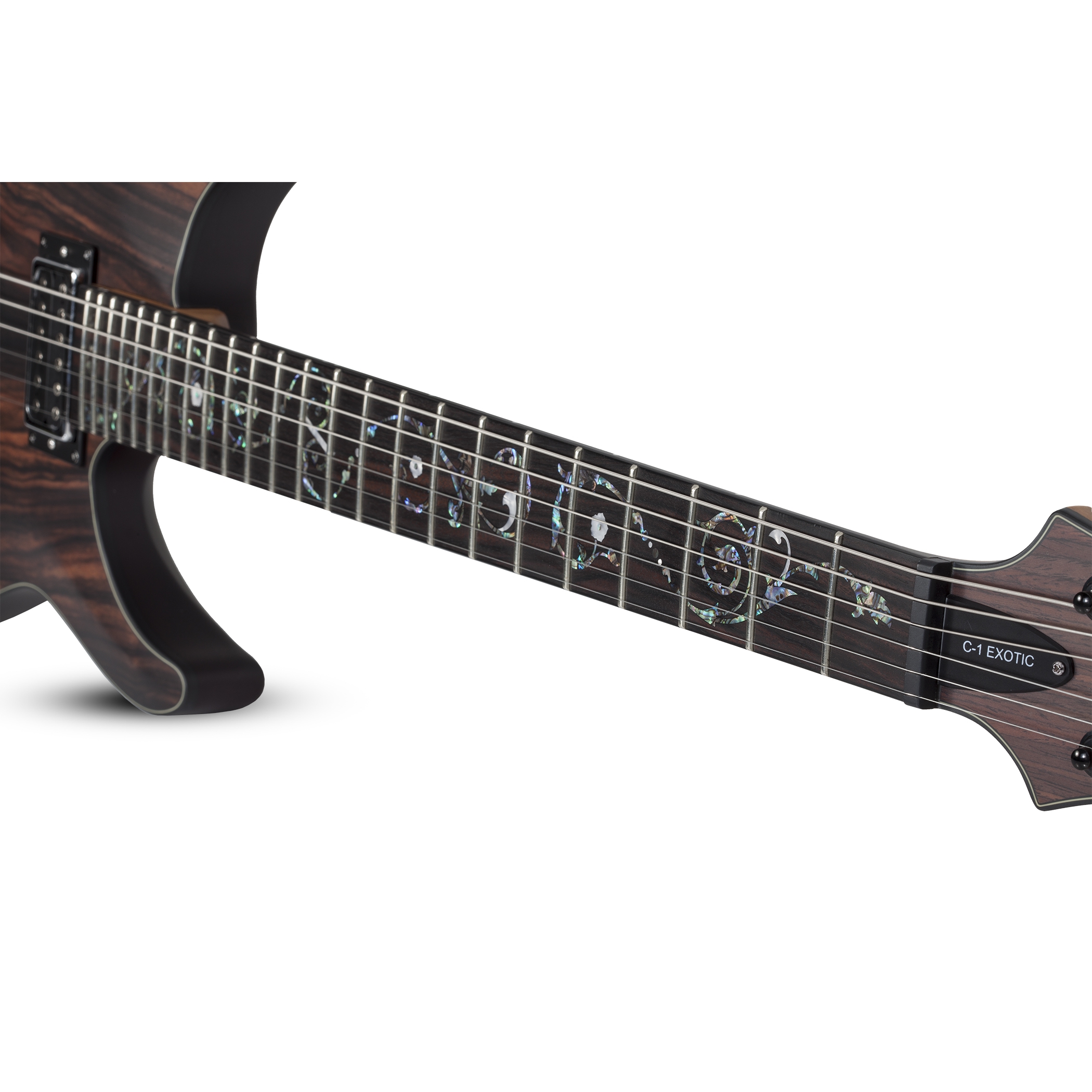 Schecter C-1 Exotic Ebony Elektro Gitar (Natural Satin) 8