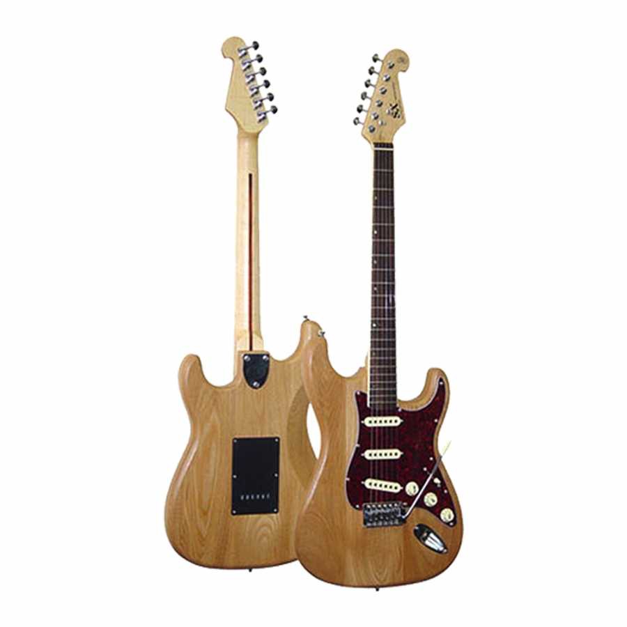 SX Stratocaster Elektro Gitar (Vintage Naturel) 1