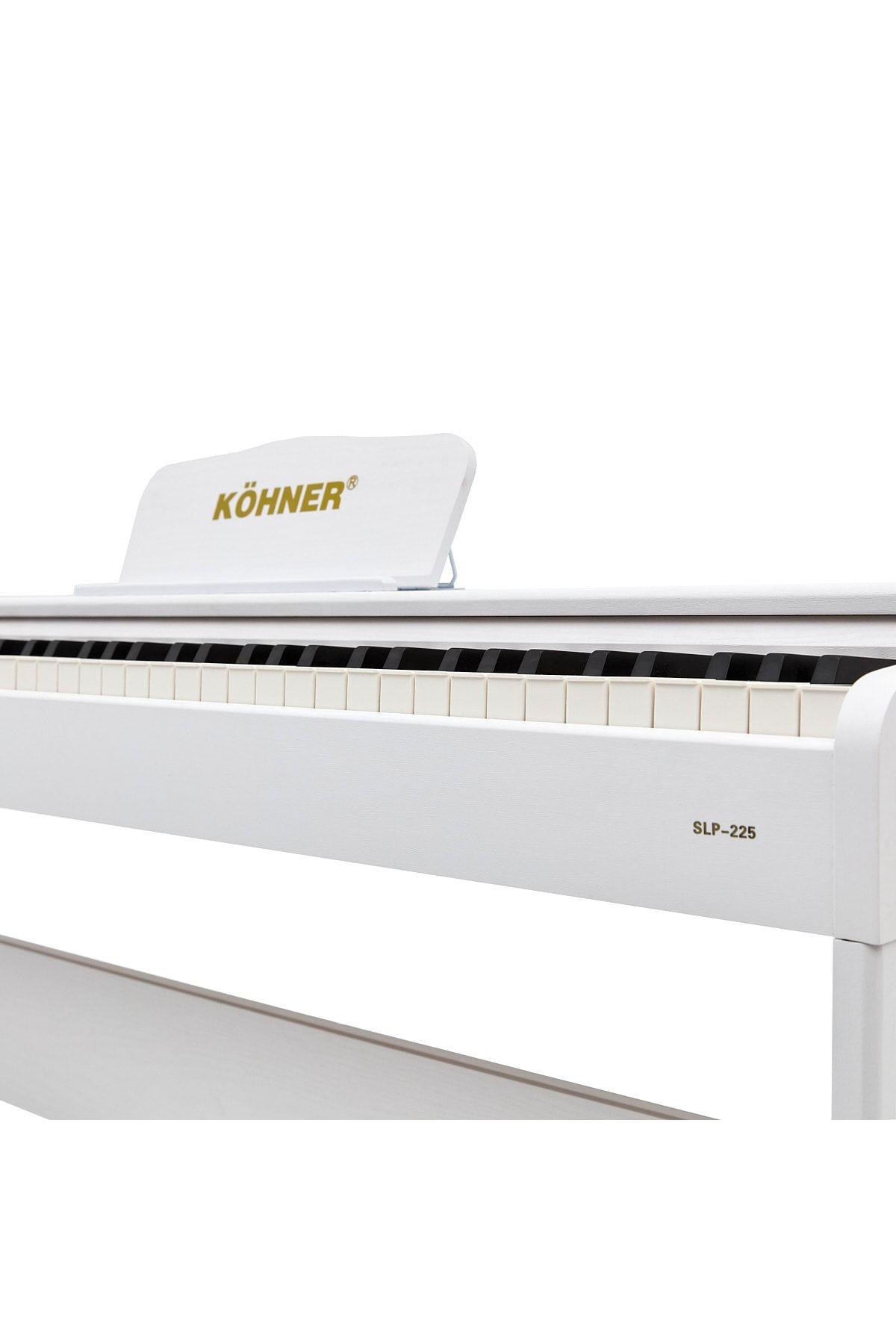 KÖHNER SLP-225 WH Dijital Konsol Piyano, Bluetooth, Tuş Hassasiyeti, 88 Tuşlu (KULAKLIK VE TABURE) 4