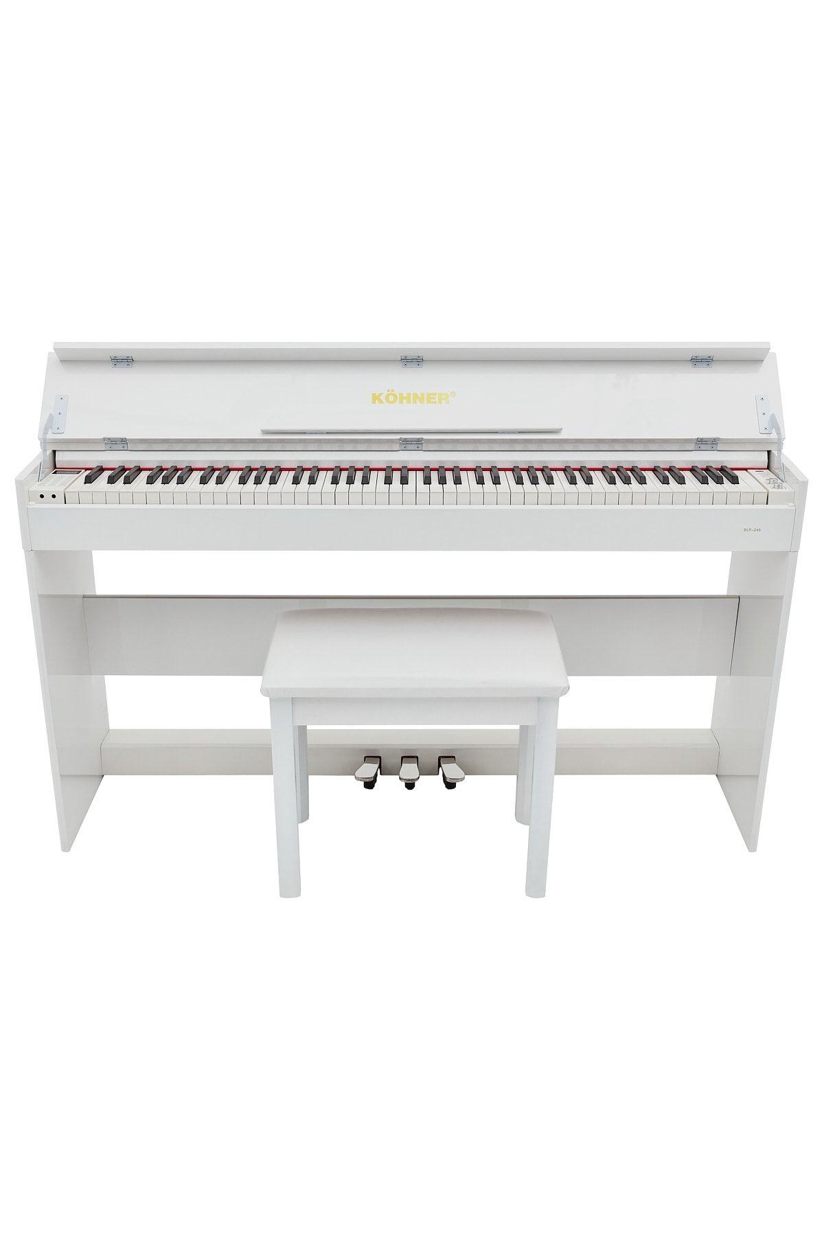 KÖHNER SLP-245 WH Dijital Konsol Piyano, Bluetooth, Tuş Hassasiyeti, 88 Tuşlu, Kapaklı (KULAKLIK VE TABURE) 2