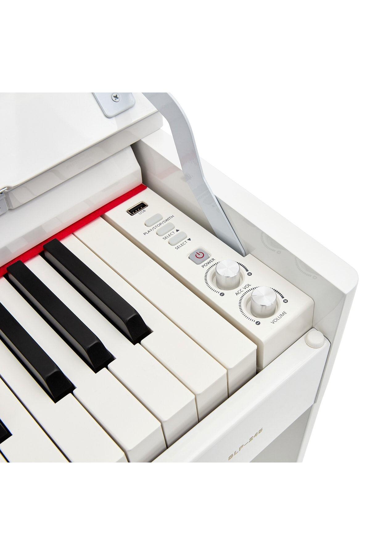 KÖHNER SLP-245 WH Dijital Konsol Piyano, Bluetooth, Tuş Hassasiyeti, 88 Tuşlu, Kapaklı (KULAKLIK VE TABURE) 6