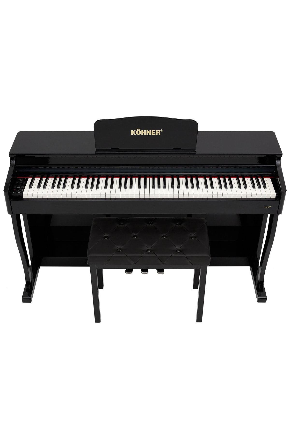 KÖHNER SLP-275 BK Dijital Konsol Piyano, Bluetooth, Tuş Hassasiyeti, 88 Tuşlu, Kapaklı 1