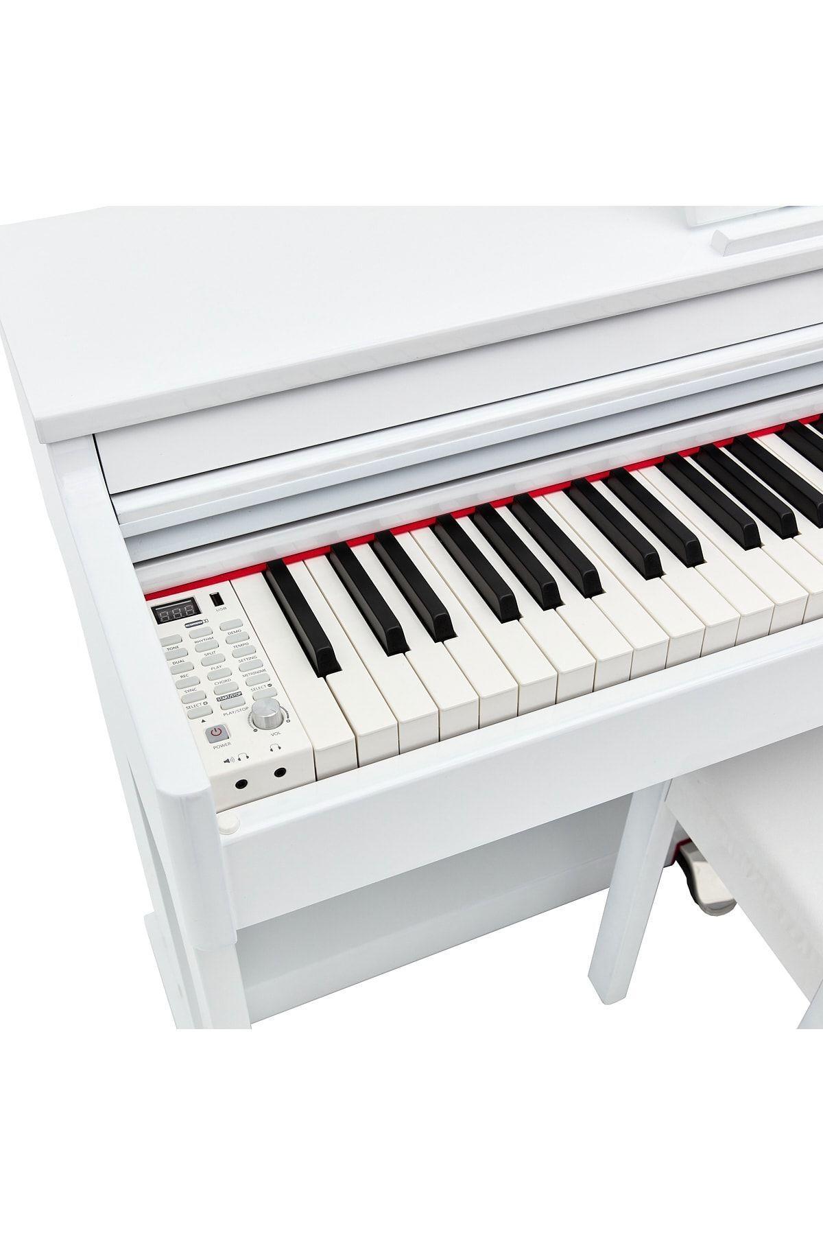KÖHNER SLP-275 Wh Dijital Konsol Piyano, Bluetooth, Tuş Hassasiyeti, 88 Tuşlu, Kapaklı (ve Tabure ) 4