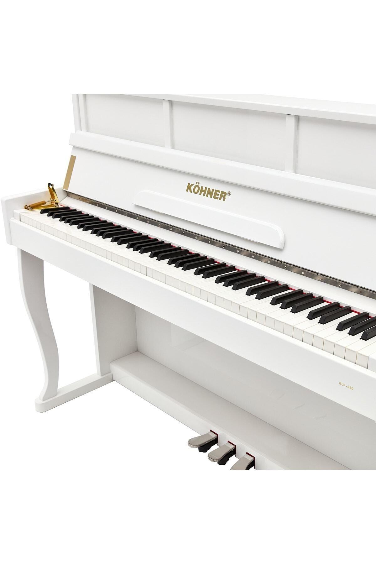 KÖHNER SLP-980 WH Dijital Duvar Piyano, Bluetooth, Tuş Hassasiyeti, 88 Tuşlu, Kapaklı (KULAKLIK VE TABURE) 3