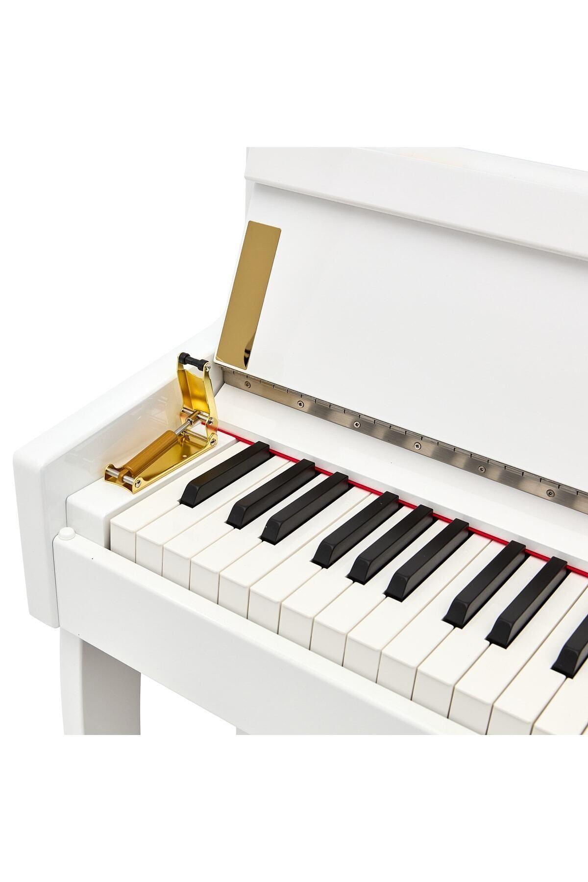 KÖHNER SLP-980 WH Dijital Duvar Piyano, Bluetooth, Tuş Hassasiyeti, 88 Tuşlu, Kapaklı (KULAKLIK VE TABURE) 4