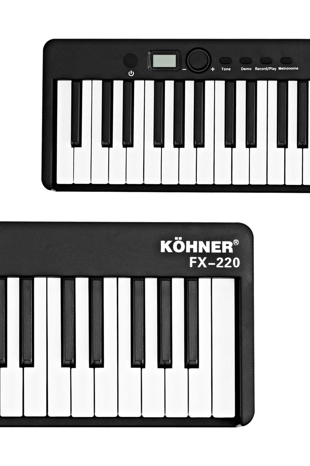 KÖHNER FX-220 Katlanabilir, Taşınabilir, Şarjlı Dijital Piyano (Dinamik Klavyeli, Tuş Hassasiyetli 88 Tuş) 7