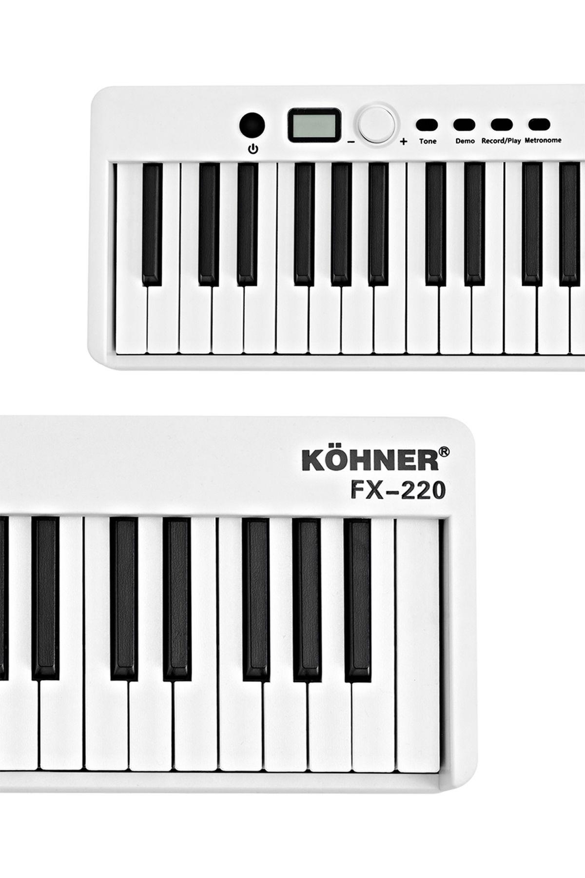 KÖHNER FX-220 Katlanabilir, Taşınabilir, Şarjlı Dijital Piyano (Dinamik Klavyeli, Tuş Hassasiyetli 88 Tuş) 7