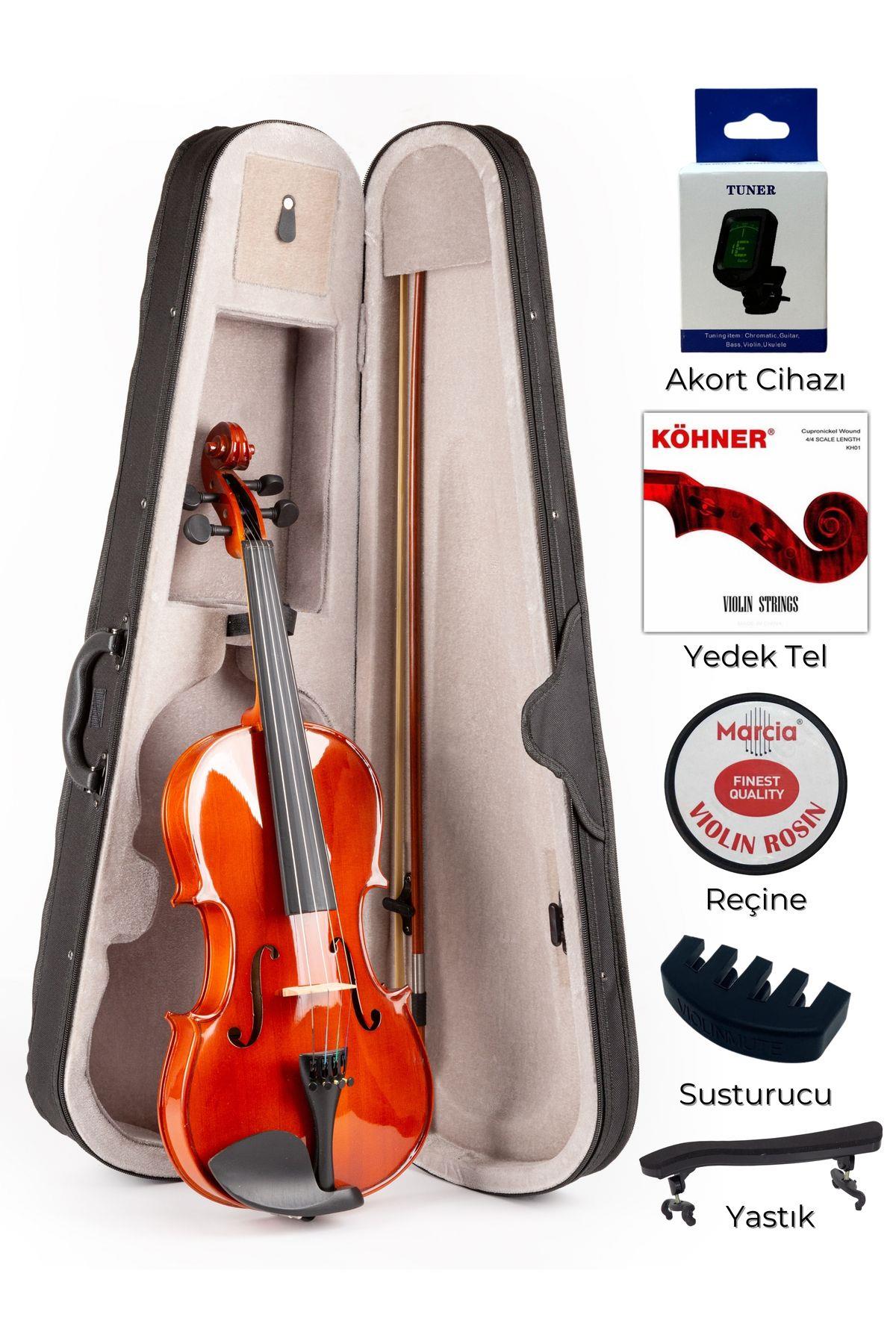 MARCİA 4/4 Tam Boy Keman Seti (EKSİKSİZ TAM SET) 1