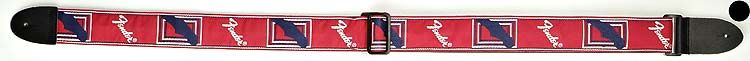 Fender 2" Monogrammed Strap RED/WHT/BLU 1