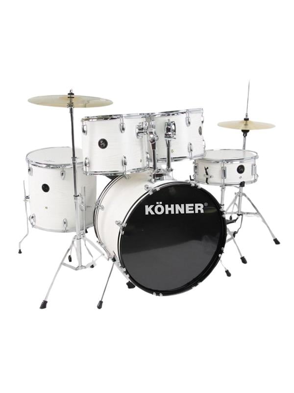 KÖHNER CD-01 WH Beyaz Akustik Bateri Seti 1