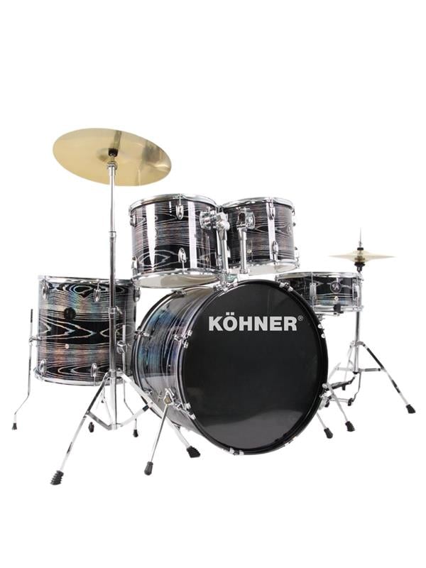 KÖHNER CD-01 BW Siyah Desenli Akustik Bateri Seti 1