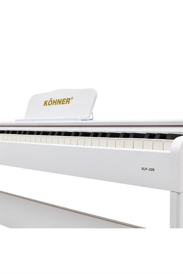 KÖHNER SLP-225 WH Dijital Konsol Piyano, Bluetooth, Tuş Hassasiyeti, 88 Tuşlu (KULAKLIK VE TABURE) 4