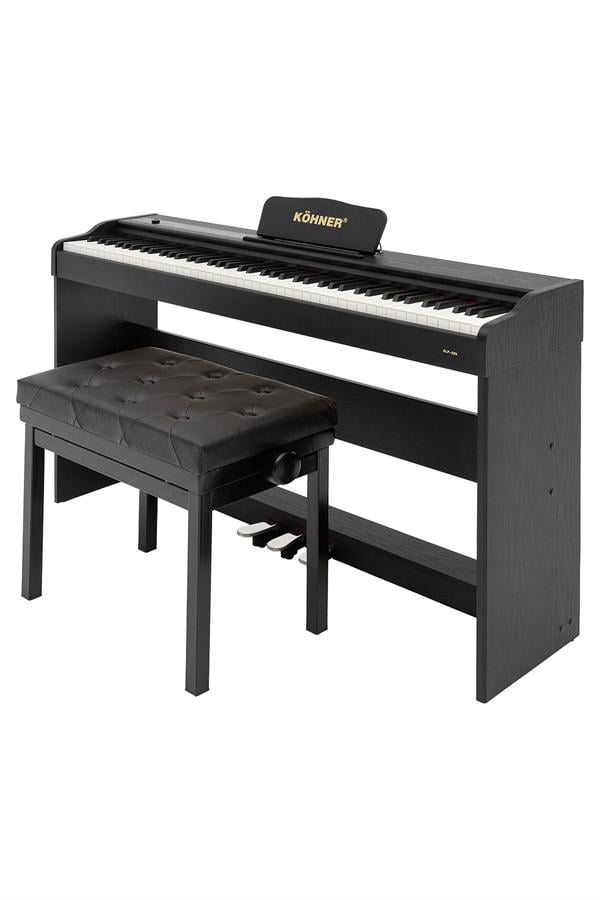 KÖHNER SLP-225 BK Dijital Konsol Piyano, Bluetooth, Tuş Hassasiyeti, 88 Tuşlu (KULAKLIK VE TABURE) 2