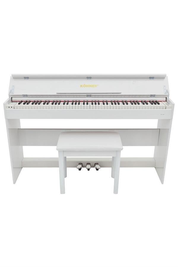 KÖHNER SLP-245 WH Dijital Konsol Piyano, Bluetooth, Tuş Hassasiyeti, 88 Tuşlu, Kapaklı (KULAKLIK VE TABURE) 2