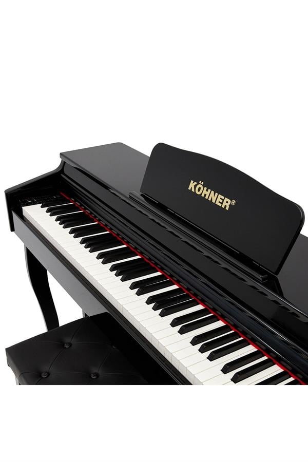 KÖHNER SLP-275 BK Dijital Konsol Piyano, Bluetooth, Tuş Hassasiyeti, 88 Tuşlu, Kapaklı 4