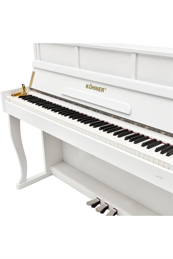 KÖHNER SLP-980 WH Dijital Duvar Piyano, Bluetooth, Tuş Hassasiyeti, 88 Tuşlu, Kapaklı (KULAKLIK VE TABURE) 3