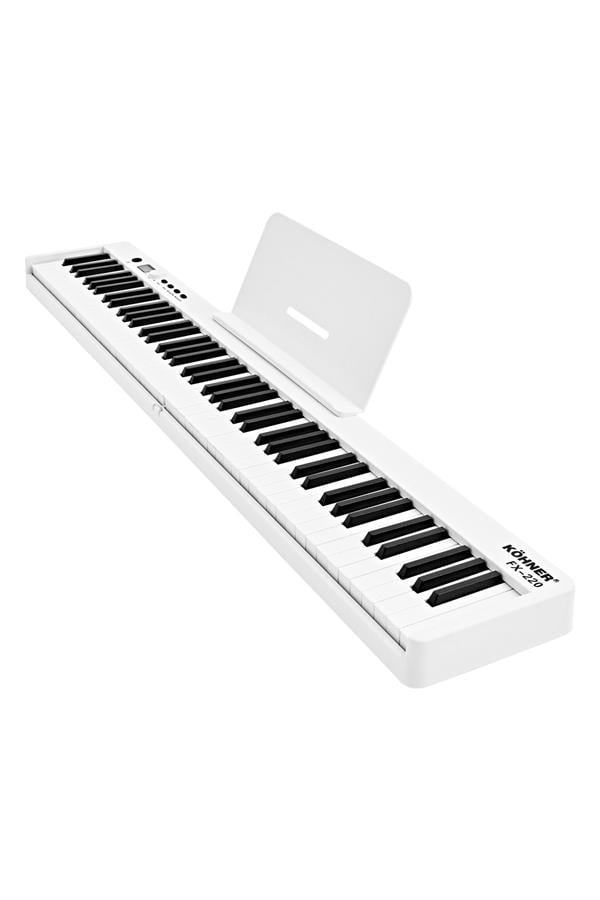 KÖHNER FX-220 Katlanabilir, Taşınabilir, Şarjlı Dijital Piyano (Dinamik Klavyeli, Tuş Hassasiyetli 88 Tuş) 5