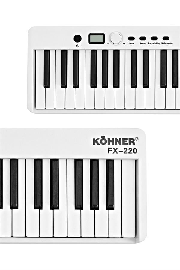 KÖHNER FX-220 Katlanabilir, Taşınabilir, Şarjlı Dijital Piyano (Dinamik Klavyeli, Tuş Hassasiyetli 88 Tuş) 7