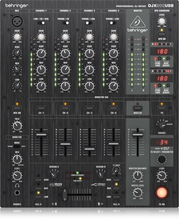 BEHRINGER Pro Mixer DJX900USB 5 Kanallı USB Dj Mikser 1