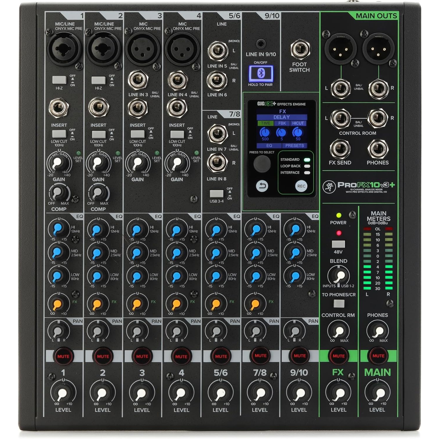 Mackie PROFX10 V3 10-Kanal Profesyonel Efektli Mikser 2