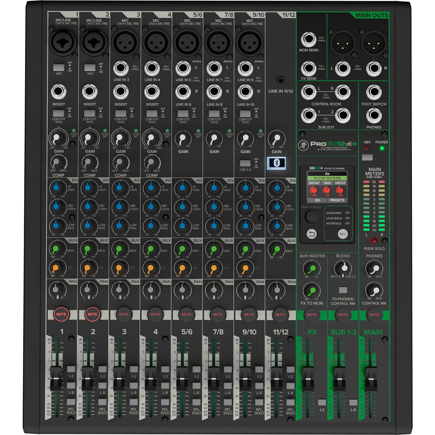 Mackie PROFX12 V3 12-Kanal Mikser 2