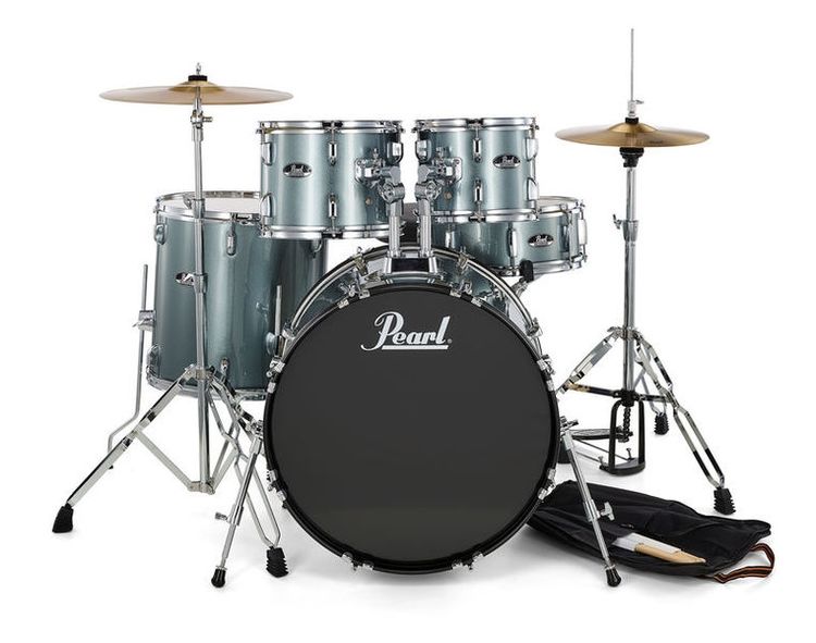 PEARL RS505C/C706 - Roadshow Charcoal Metallic 5 Parça (20B/10T/12T/14F/14S) Aksamlı & Zilli Akustik Davul Seti 2